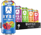 RYSE Fuel Energy Drink: can being poured for a refreshing, zero-sugar pick-me-up