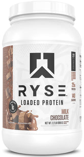 RYSE Loaded Protein Milk Chocolate tub front for post-workout fueling