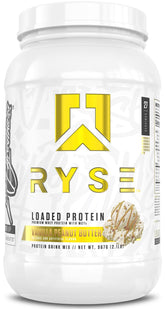 RYSE Loaded Protein Powder Vanilla Peanut Butter tub supports daily protein intake.