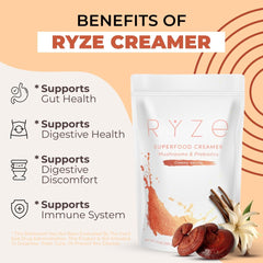 Dairy-free creamer in a glass jar ready to blend with your brew.