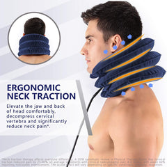 S Cervical Neck Traction Device with adjustable air control for personalized comfort.