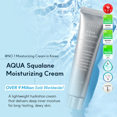 S.NATURE Squalane Hydration Cream being dispensed for lasting moisture on dry skin.