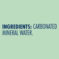 S.Pellegrino water label closeup highlights mineral content.