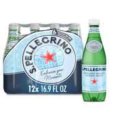 S.Pellegrino sparkling water bottle front label showing brand and Italian origin