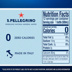 Pouring S.Pellegrino to reveal crisp, refreshing bubbles
