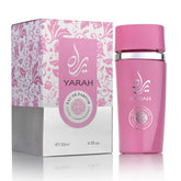 SAADAH Yarah bottle front view with pink accents for an elegant gift