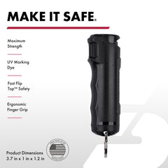 SABRE 2-in-1 stun gun with flashlight for better visibility