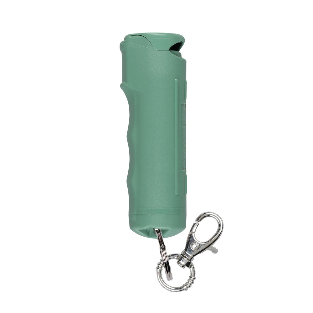 SABRE pepper spray with fast flip-top for quick access during outdoor commutes