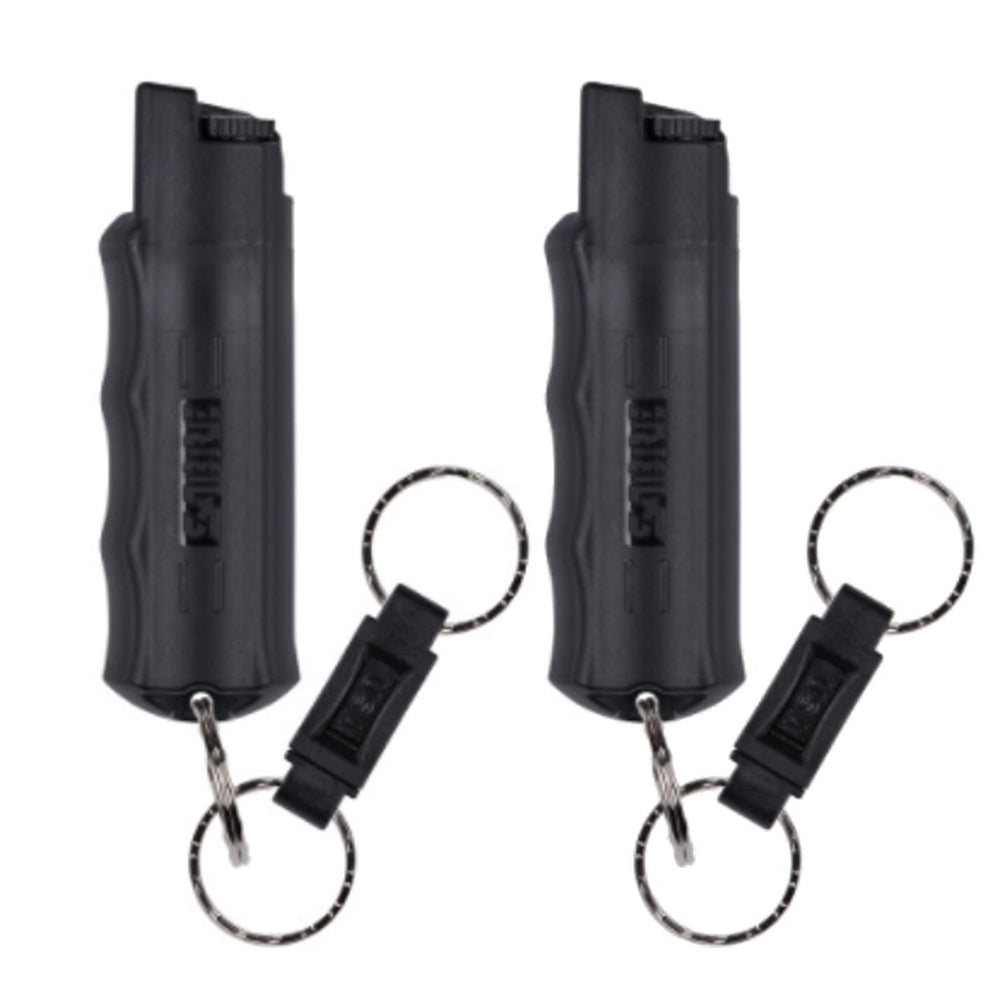 SABRE Pepper Spray with finger grip enables fast, accurate aiming in emergencies.