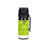 SABRE Protector Dog Spray with belt clip for quick, hands-free access during walks.