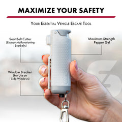 SABRE Safe Escape window breaker ready for quick vehicle exit