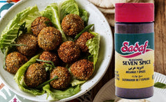 Sadaf Seven Spice shaker top closeup highlighting easy, controlled seasoning.