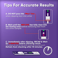 SAFE LIFE 5-minute result readout with clear control and test lines.
