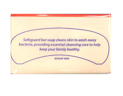 Safeguard family-use antibacterial bar soap ready for daily handwashing.