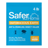 Safer Home Diatomaceous Earth 4lb bag for indoor and outdoor pest control.