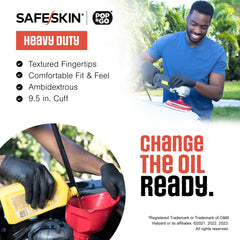 SAFESKIN nitrile gloves with ambidextrous design for versatile use