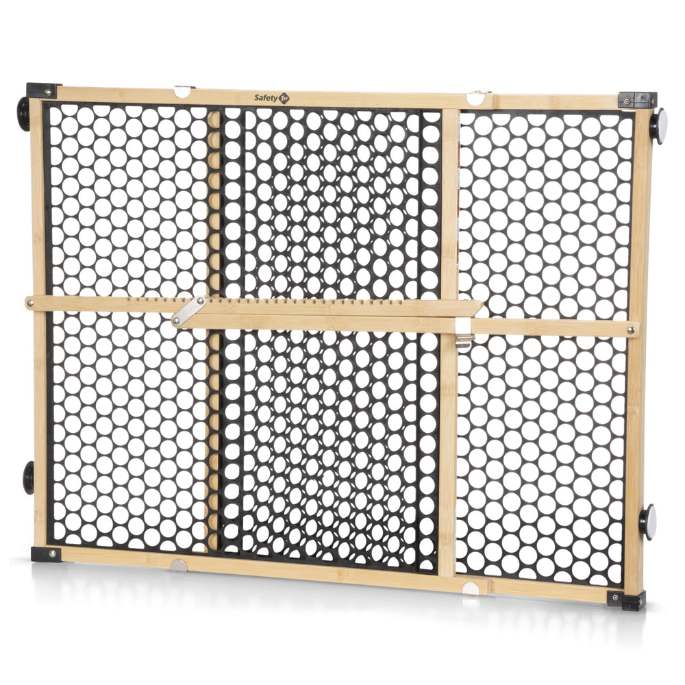 Safety 1st Bamboo Gate installed in a doorway, childproofing space with adjustable width.