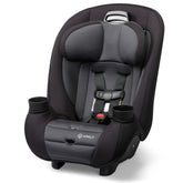 Safety 1st Ellaris front view in Smokey Haze shows slim 3-across back seat compatibility