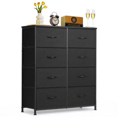 SageNest wood-top dresser demonstrates a sturdy surface for lamps and decor.