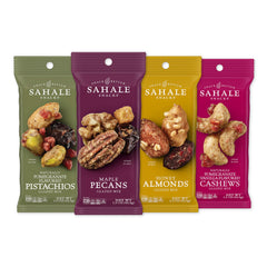 Sahale Snacks glazed maple pecans in a grab-and-go pouch for on-the-go snacking