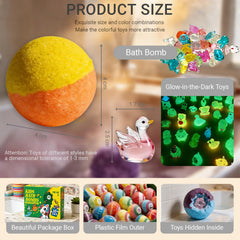 Sailimu glow-in-the-dark animal toys illuminate the bath after light exposure.