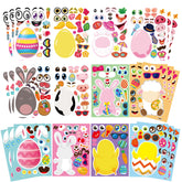 SAKAIPA 36-piece Easter stickers with eggs for kids' crafts and classroom decorations.