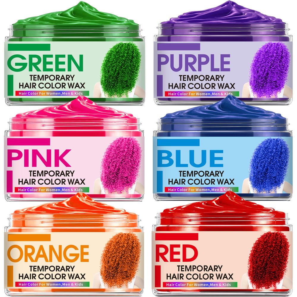 Sakose blue hair color wax for quick, temporary color at home.