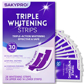 SAKYPRORAL purple whitening strips pack for at-home use