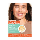 Sally Hansen Bleach Cream facial application for natural hair lightening and smooth skin.