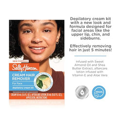 Sally Hansen depilatory cream 50ml designed for fast facial hair removal.