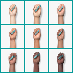 Sally Hansen Hard as Nails Made in Jade is applied, delivering color and strength.