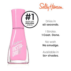 Graphic showing 60-second dry time for Sally Hansen Insta-Dri Hurry Plum.
