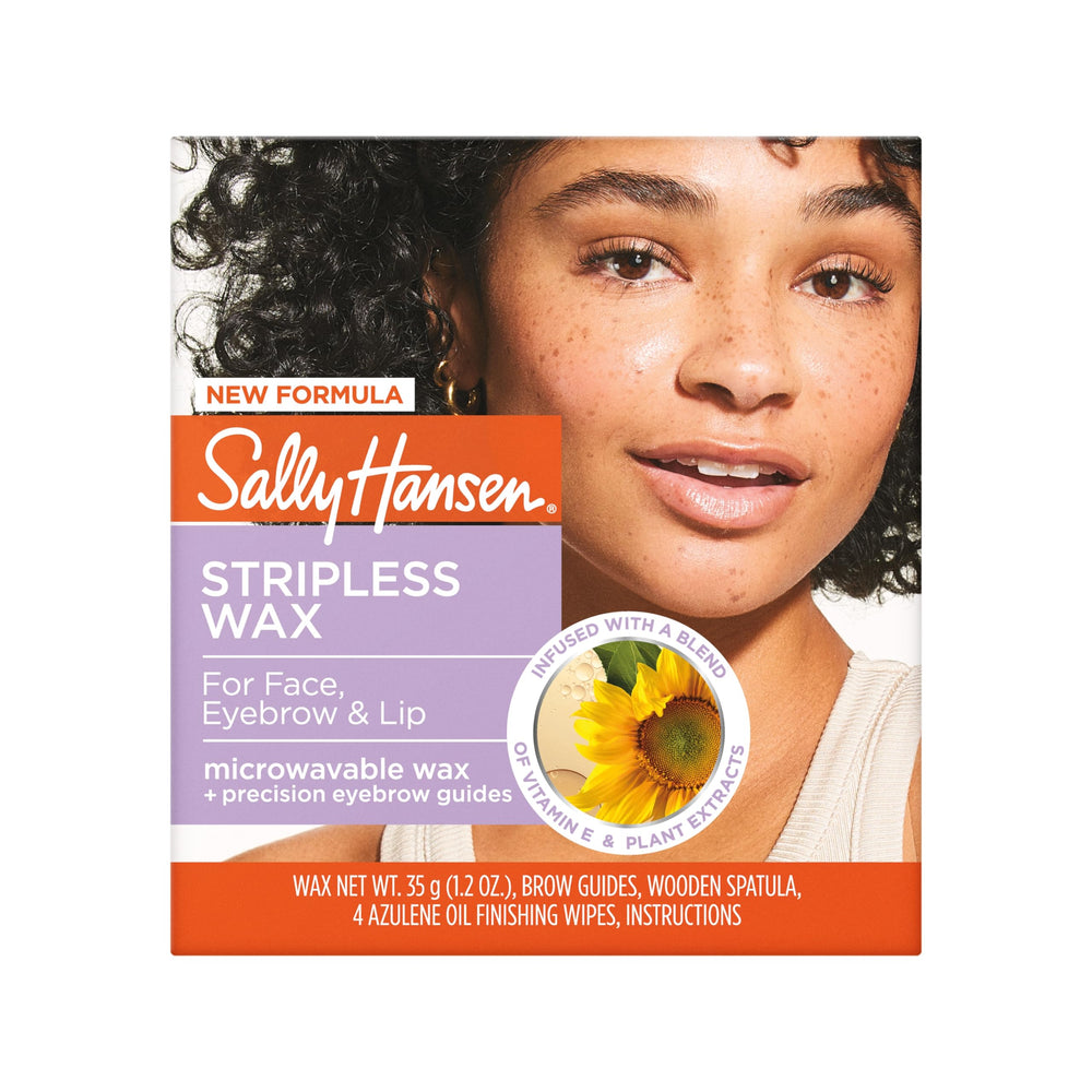 Sally Hansen Stripless Wax face jar for quick at-home root hair removal.