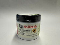 Close-up of SALLYEANDER No Bite Me lotion texture, a light, non-greasy cream