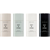 Salt & Stone deodorant bottle showing extra-strength protection for long wear.