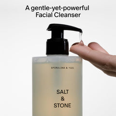 Salt & Stone facial cleanser texture-lather on skin for fresh cleanse.