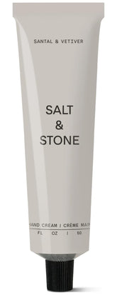 Salt & Stone hand cream bottle with Santal & Vetiver for daily nourishment.