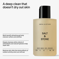 Salt & Stone Rich lather demonstrates plush, hydrating wash