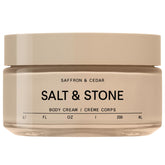Salt & Stone Body Cream bottle with seaweed extracts for hydration.