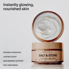 Close-up of creamy texture enriched with squalane for lasting moisture.