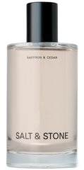 Salt & Stone Body Mist bottle highlights saffron and cedar for hydration