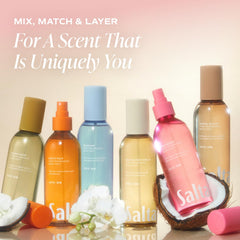 Saltair Body Mist highlighting coastal blooms for a fresh, airy aroma.