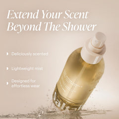Saltair Body Mist on a beach-inspired scene, showcasing sun-warmed vibes.