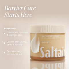 Saltair ceramide-boosted swatch reveals deep hydration and smooth texture.