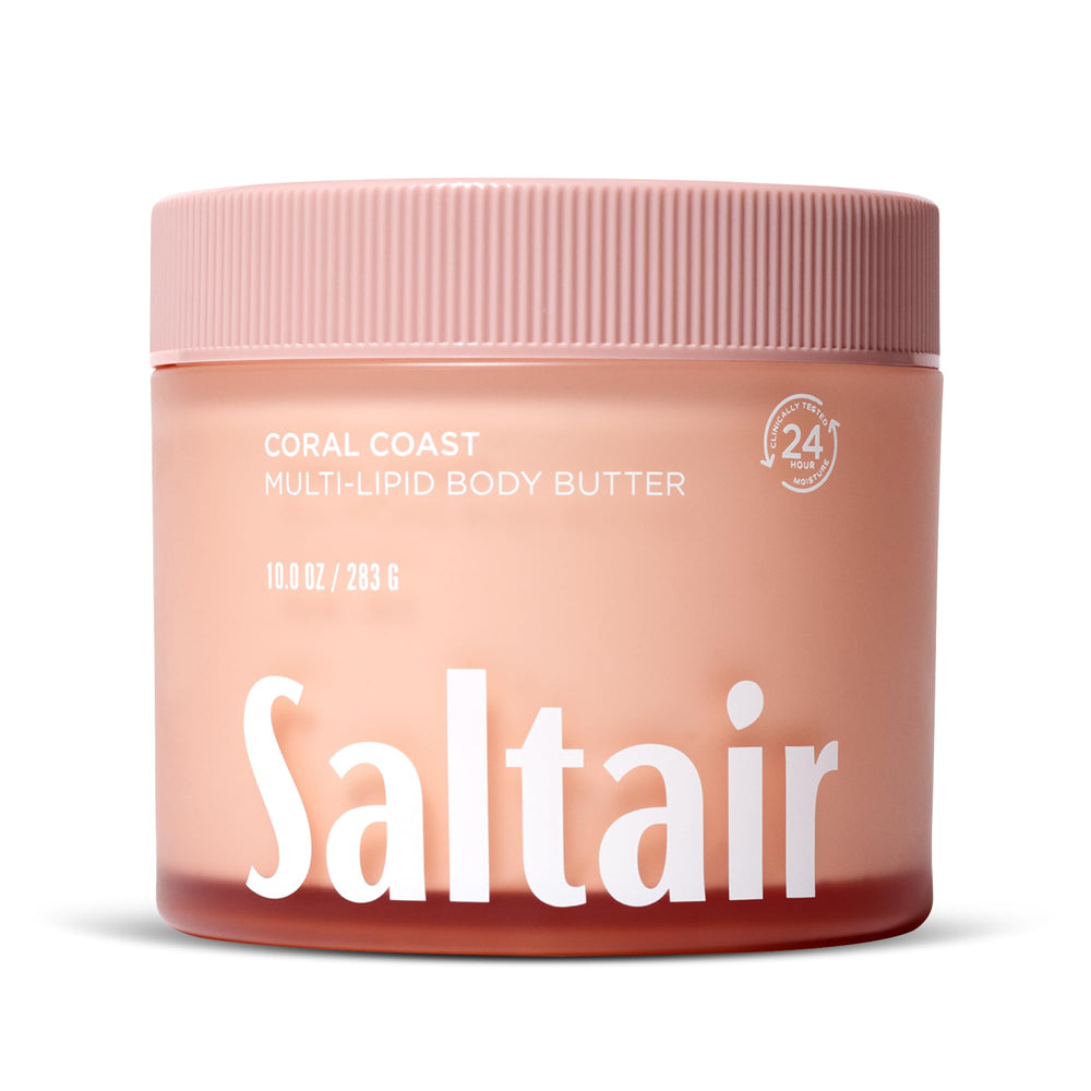 Saltair Coral Coast Body Butter jar showing rich texture for long-lasting moisture