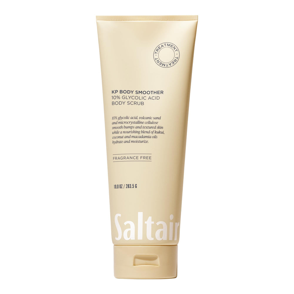 Saltair KP Body Scrub volcanic sand close-up shows gentle texture refinement.