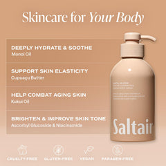 Saltair Pink Beach label close-up emphasizes tropical notes and softness.