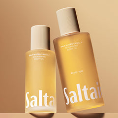 Saltair Salt Water Vanilla fragrance bottle evokes beachy, luxurious scent.