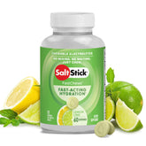 SaltStick FastChews lemon-lime tablet close-up for quick electrolyte support.