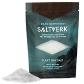 Saltverk sea salt flakes, Iceland hand-harvested, ideal for finishing and flavor enhancement.